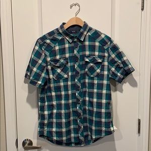 AMERICAN RAG SHORT SLEEVE BUTTON UP